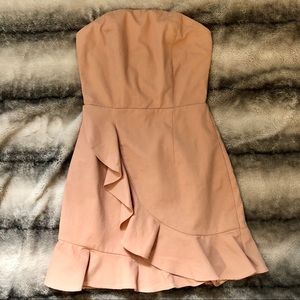 Super Down Pink Strapless Dress